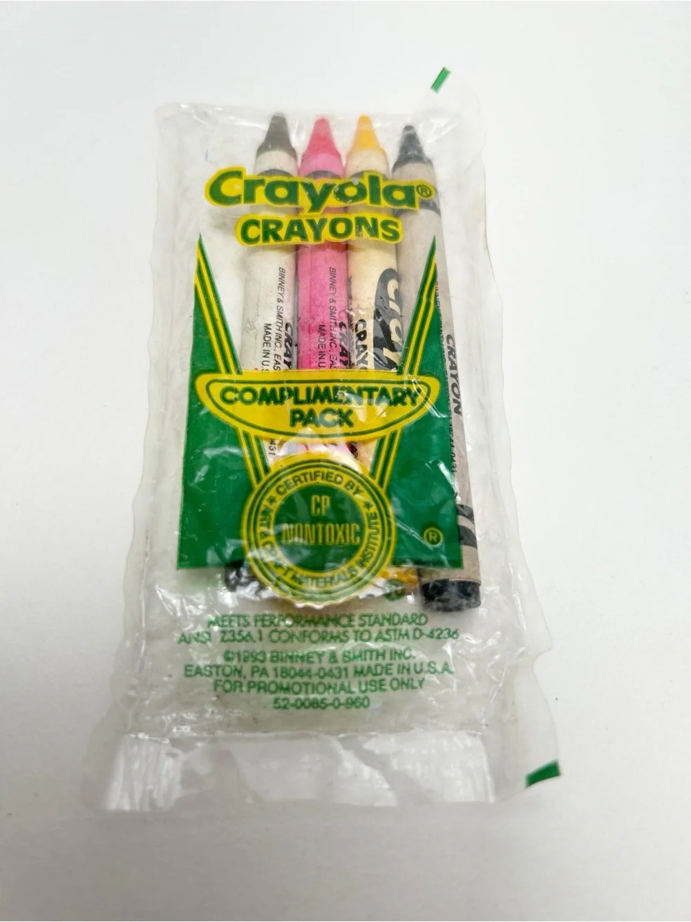 VTG 1993 Crayola Sealed Promotional Crayon Set (Dandelion, Rose, Gold, Black)